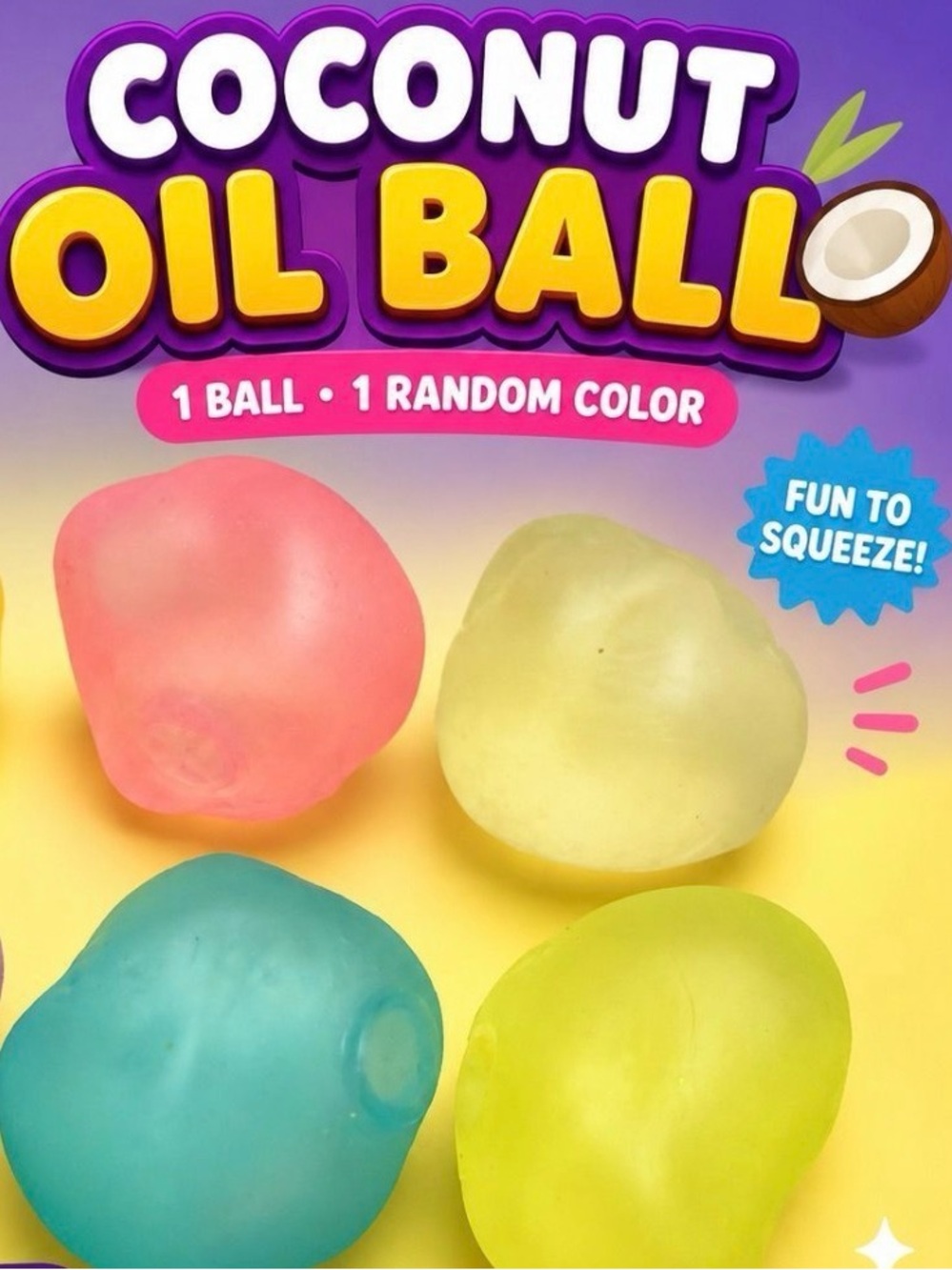 Coconut Oil Ball Squeeze Toy